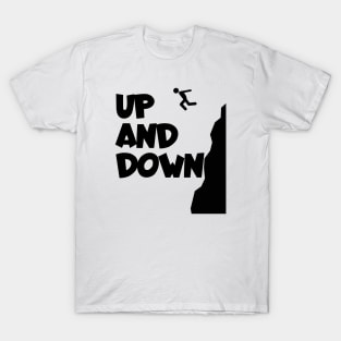 Cliff jumping up and down T-Shirt